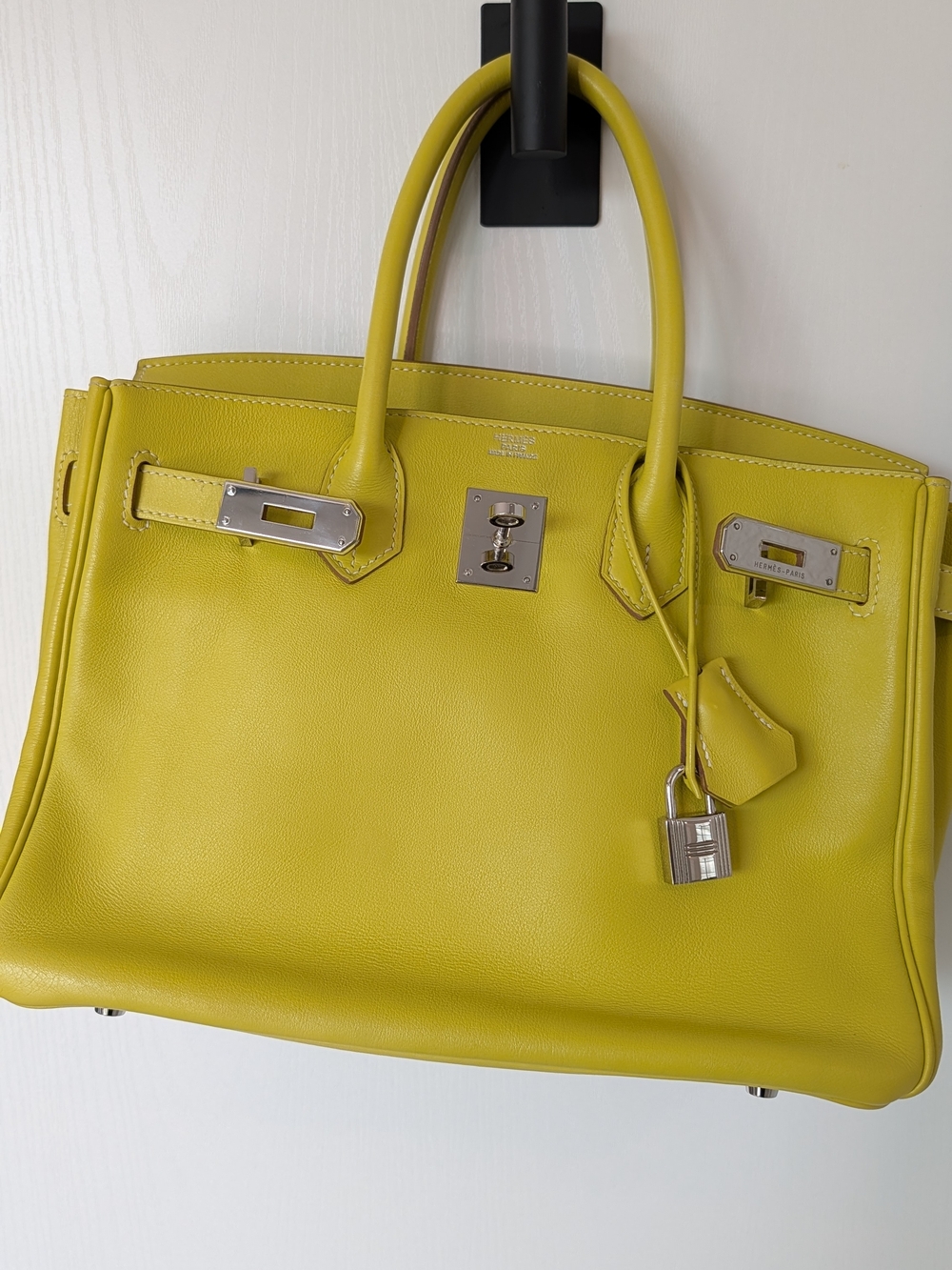 Hermes Birkin 30 Lime Swift Leather